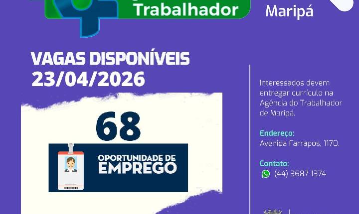 Maripá: Muitas vagas de emprego no SINE