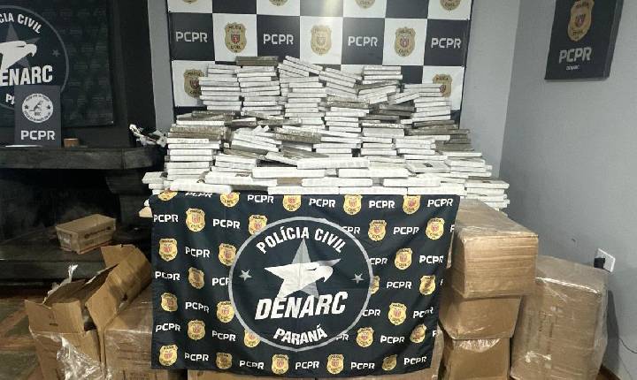 PCPR apreende 1,4 tonelada de maconha em abordagem a caminhão em Cascavel