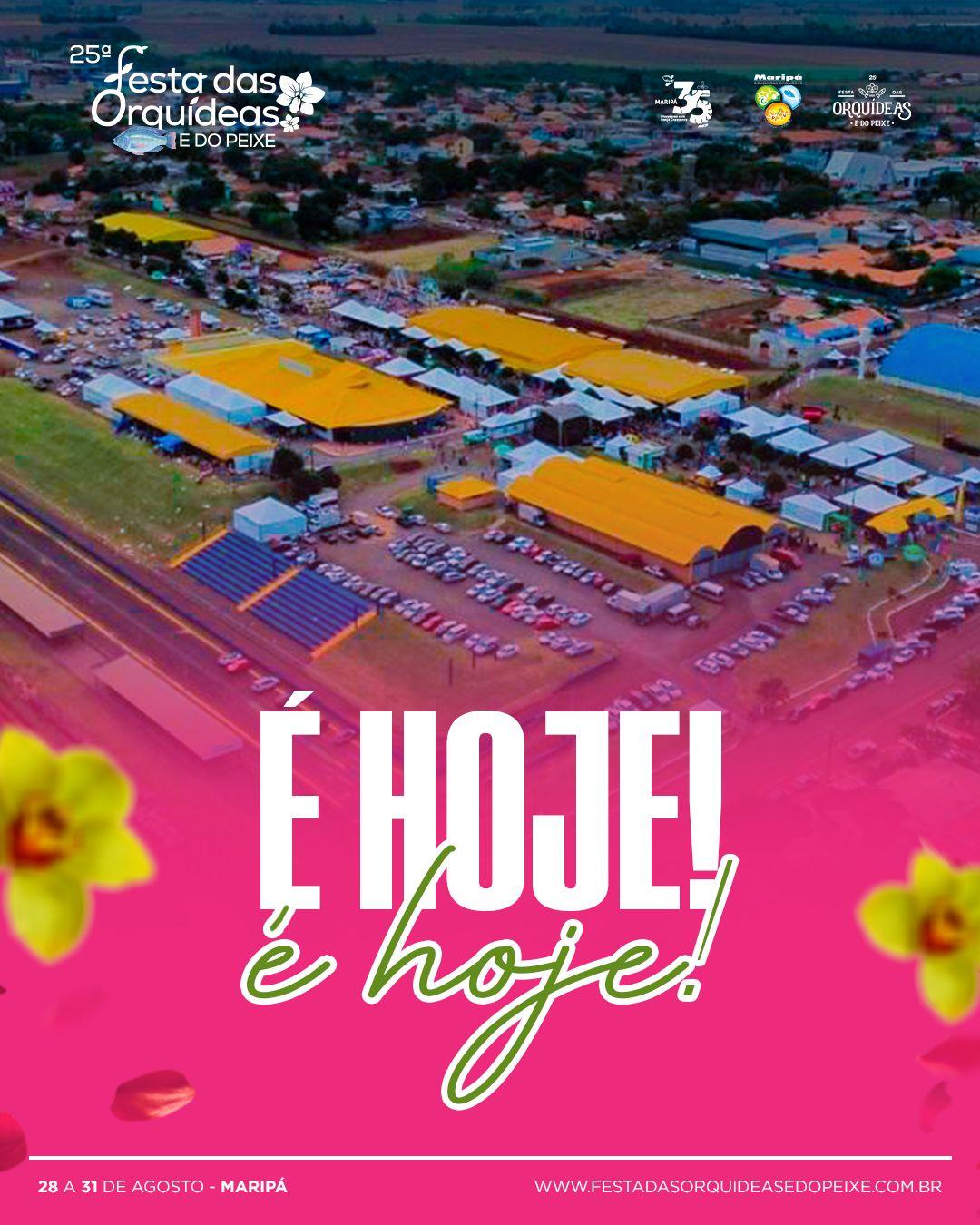 A contagem regressiva terminou e a 25ª Festa das Orquídeas e do Peixe começa agora!