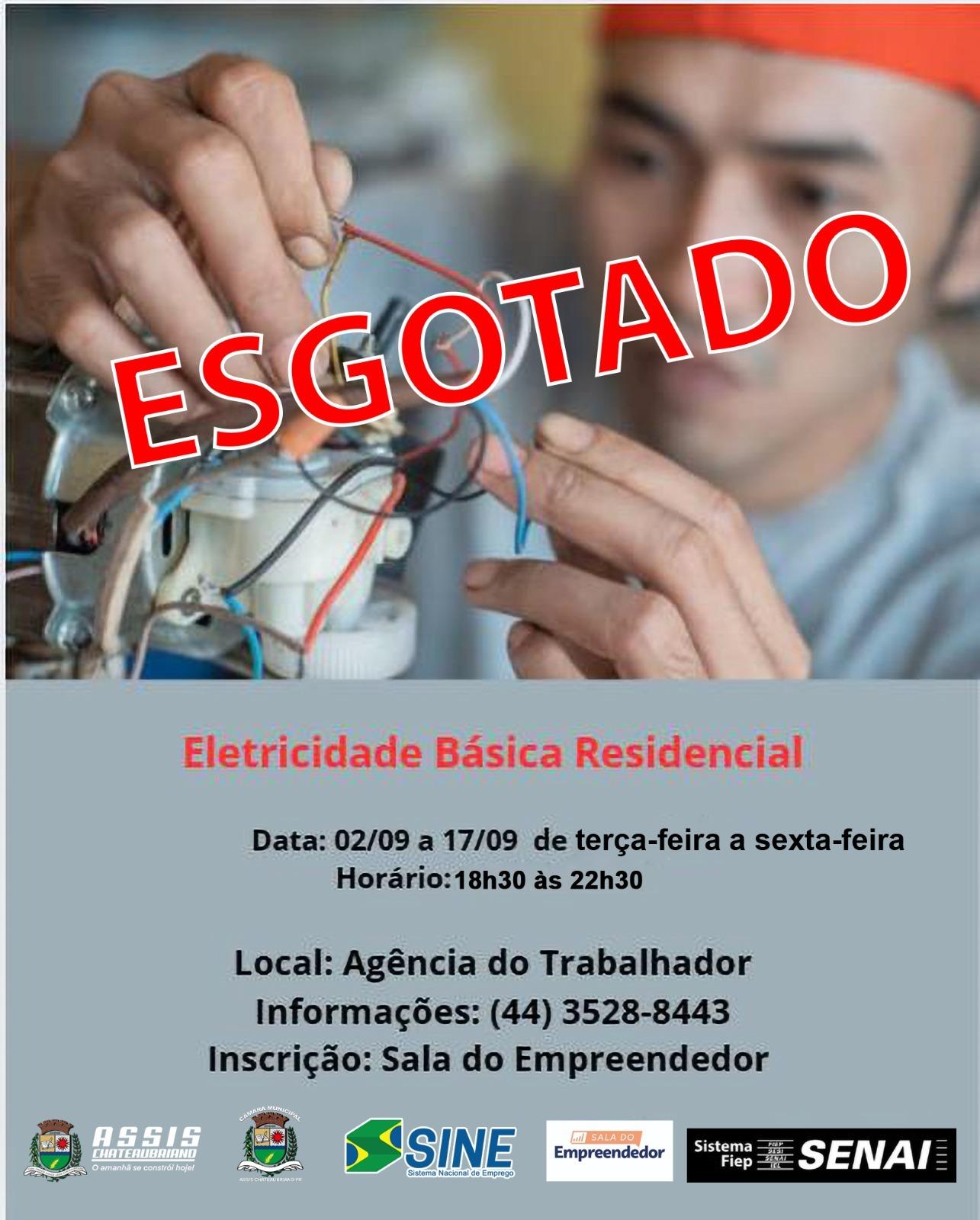 Curso de Eletricidade Básica Residencial tem vagas preenchidas em Assis Chateaubriand