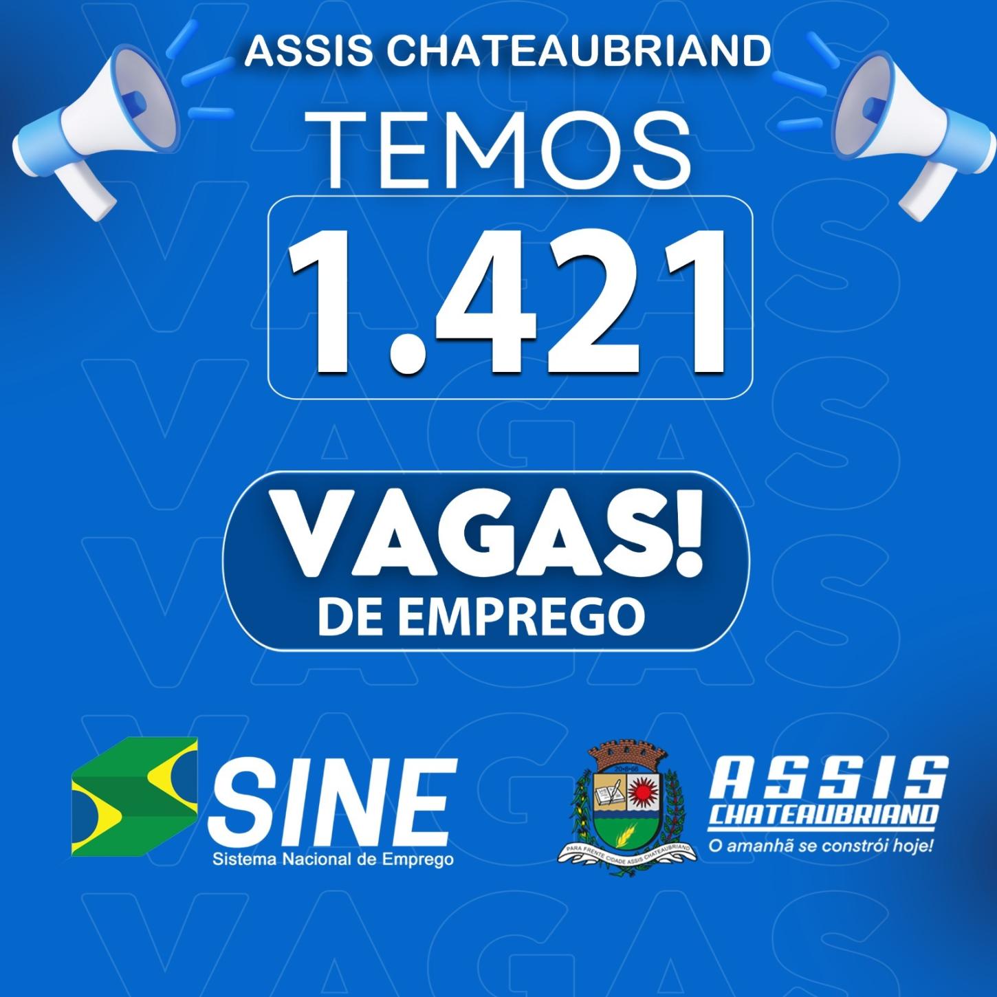 Agência do Trabalhador de Assis Chateaubriand oferece mais de 1.400 vagas de emprego