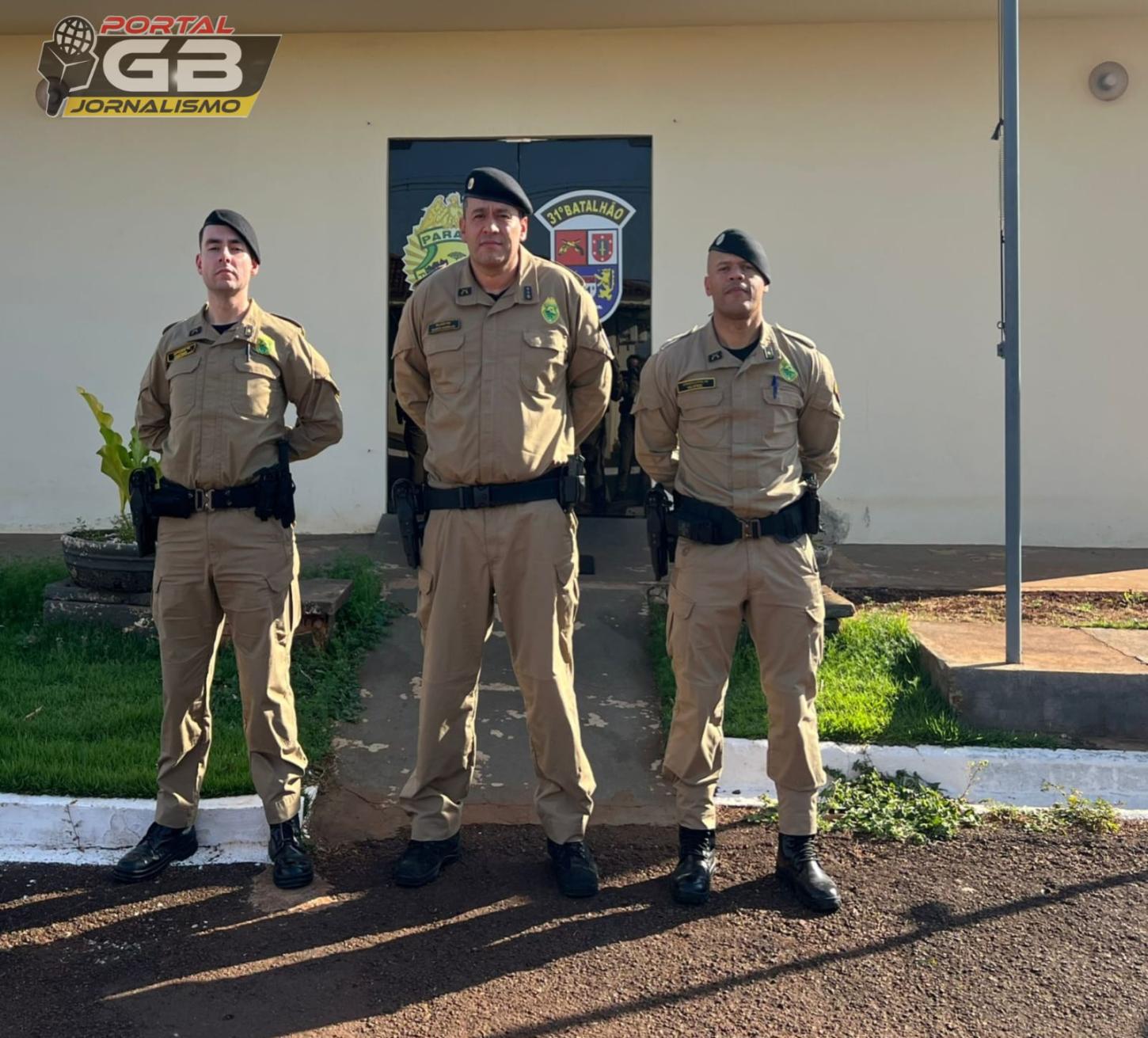 ASPIRANTES A OFICIAL SE APRESENTAM PARA INÍCIO DO ESTÁGIO NO 31º BPM