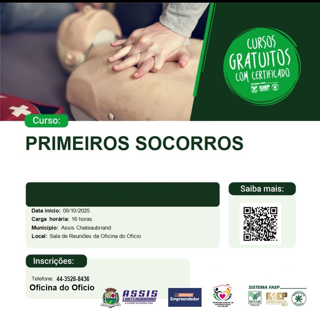 Curso de Primeiros Socorros em Assis Chateaubriand