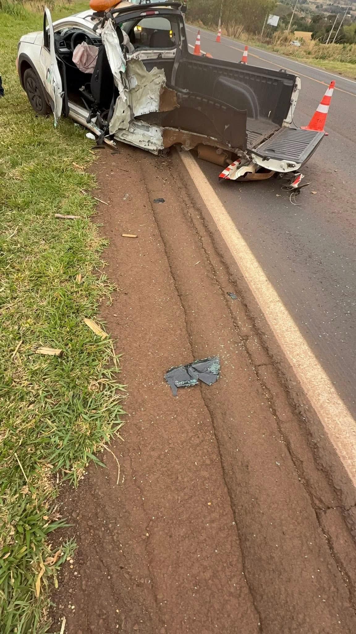 Acidente em Bandeirantes nesta madrugada de sexta-feira