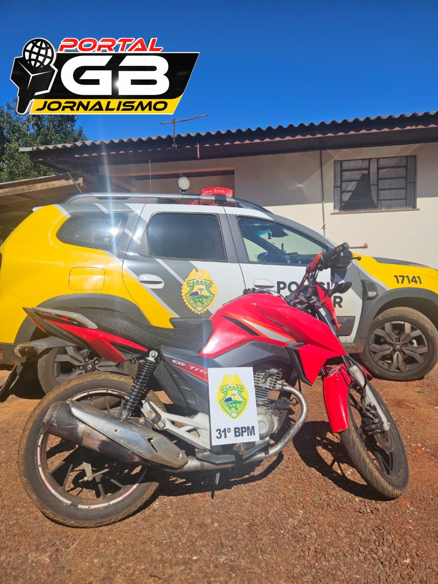 Em Nova Aurora: Motocicleta furtada foi abandonada pelo condutor