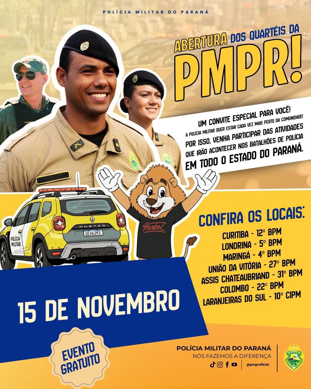 COM DIVERSAS ATIVIDADES, O 31º BPM ESTARÁ ABERTO NESTE SÁBADO PARA RECEBER A COMUNIDADE 