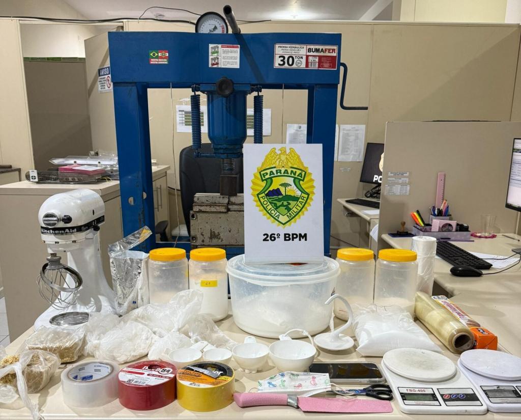 Laboratório de preparo de cocaína com maquinário industrial é descoberto no Paraná