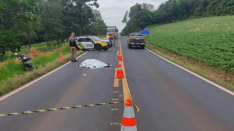 Mulher de 24 anos morre em acidente na PR-475 em São Jorge do Oeste