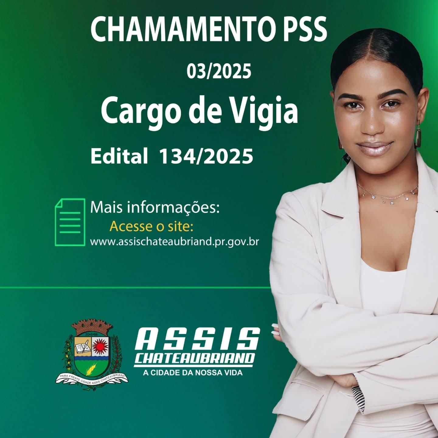 Município de Assis Chateaubriand convoca candidatos para PSS.