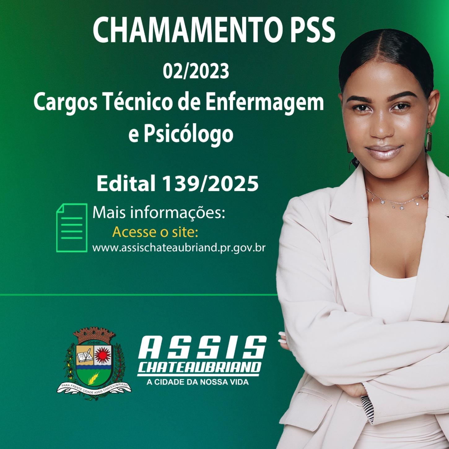 Município de Assis Chateaubriand convoca candidatos para PSS