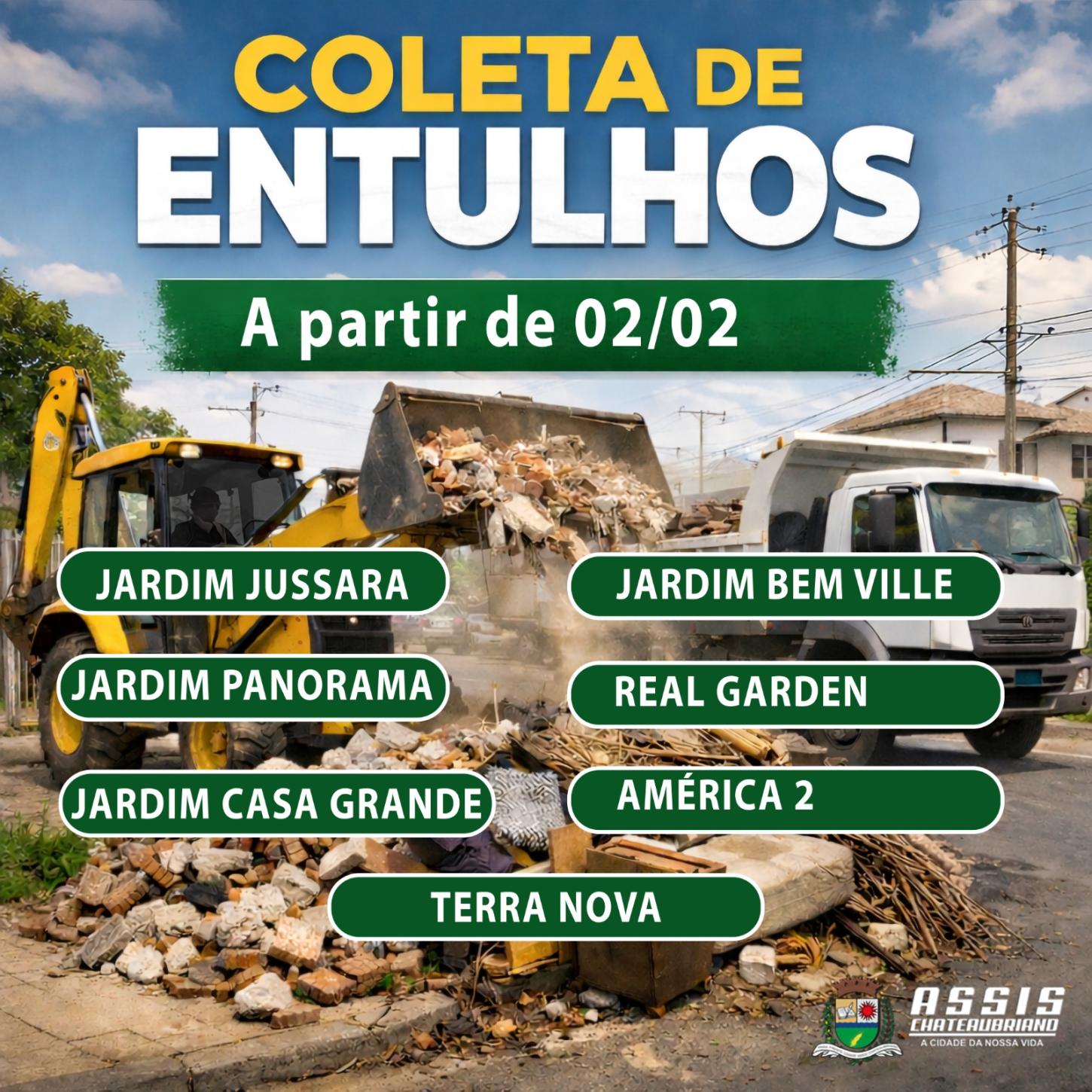 Ações de Limpeza de resíduos volumosos no mês de fevereiro