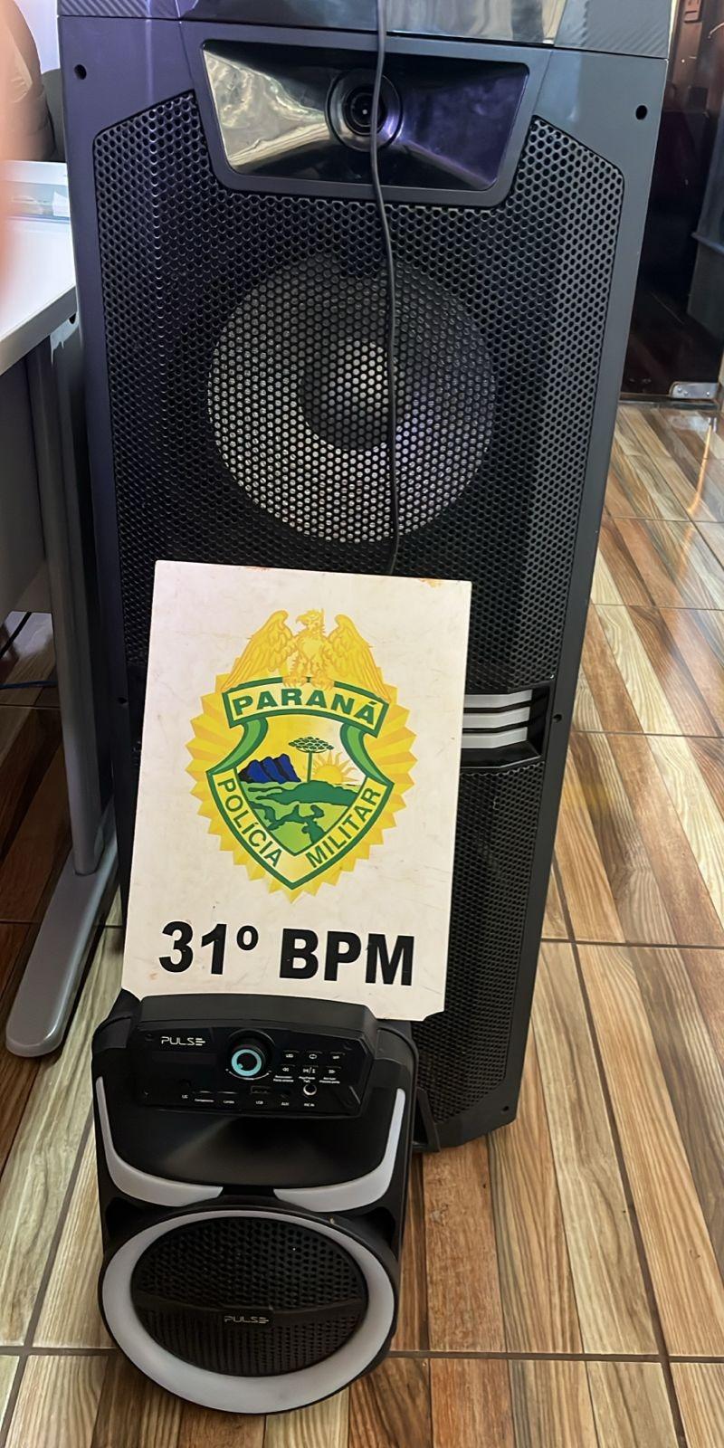 Em Assis Chateaubriand: Som alto levou a apreensão de equipamento