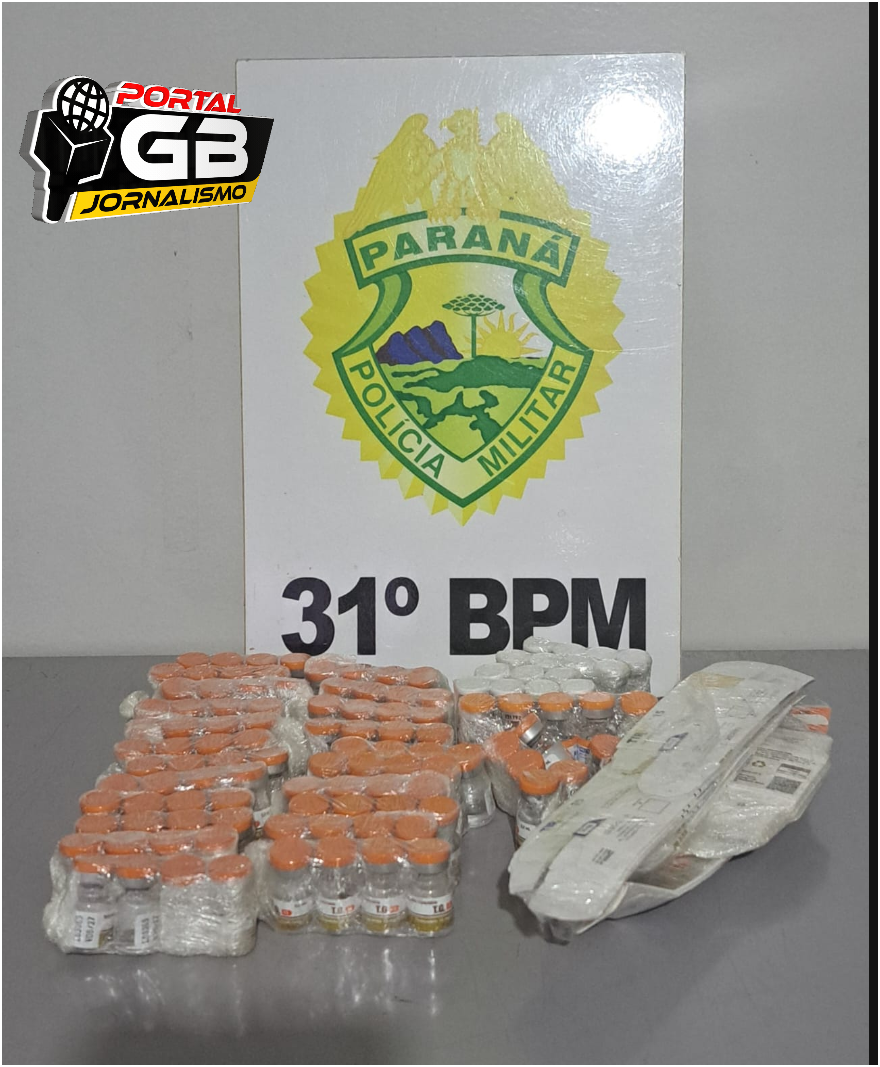 Polícia Militar de Assis Chateaubriand apreende em ônibus mais de 200 mil em produtos ilícitos