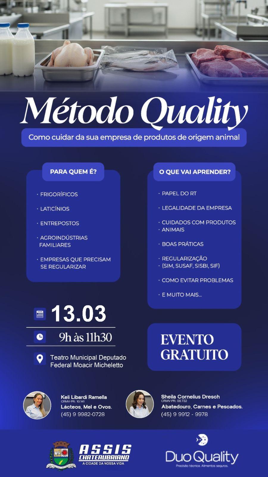 Assis Chateaubriand promove evento sobre regularização de empresas de produtos de origem animal