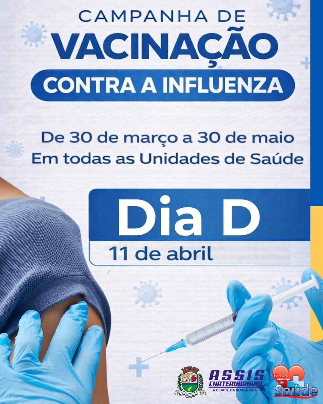 Campanha de Vacinação contra Influenza inicia em Assis Chateaubriand