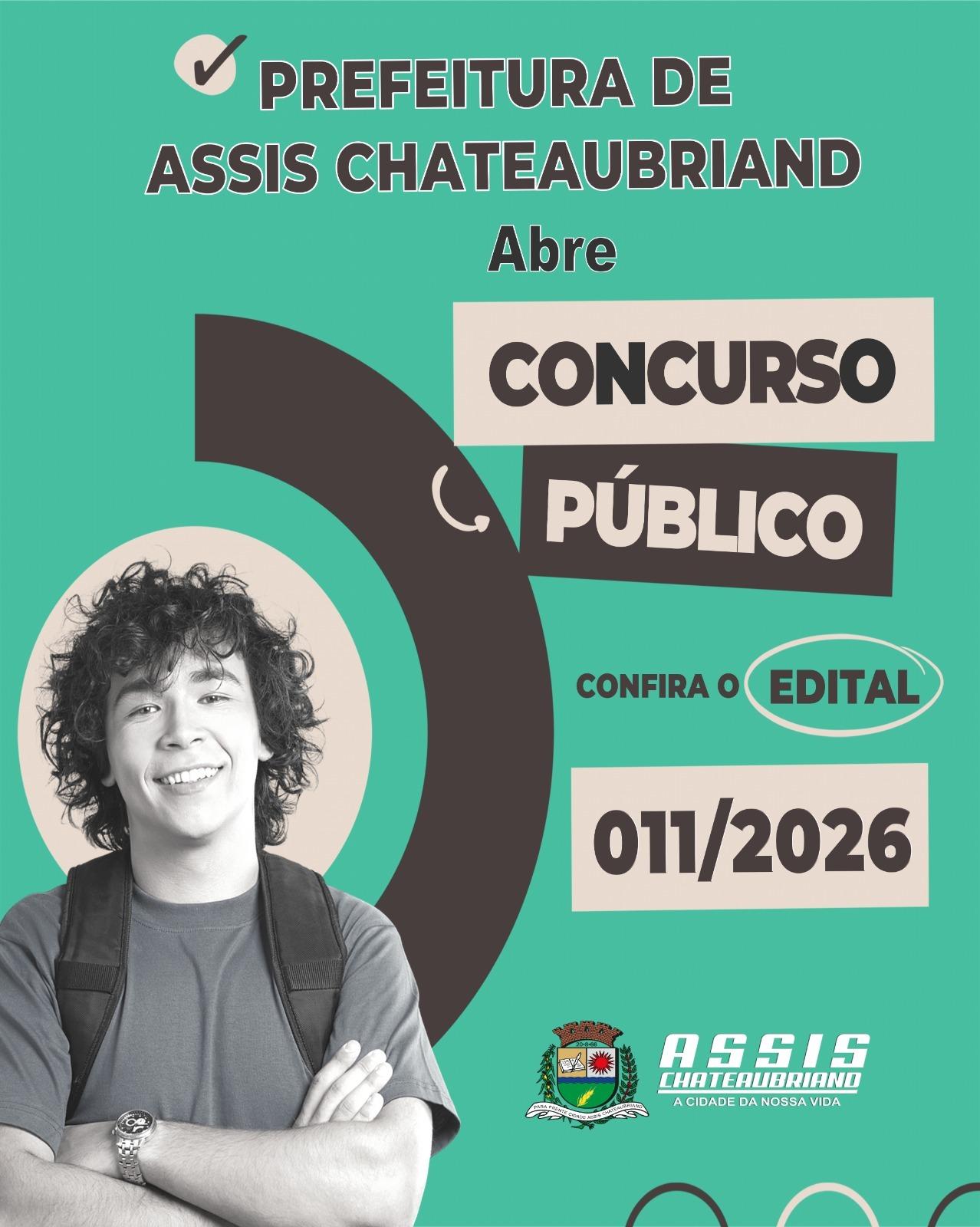 Concurso Público de Assis Chateaubriand está com inscrições abertas