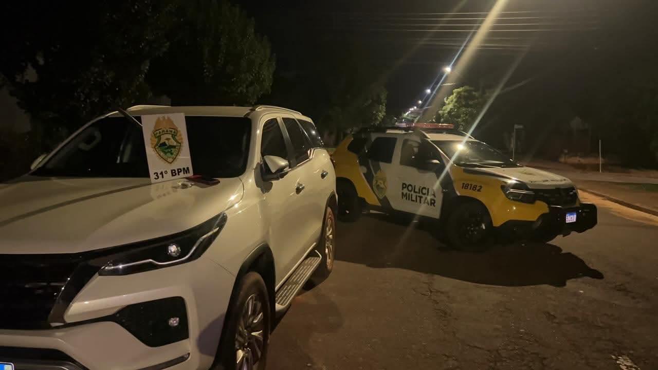 Em Palotina: Hilux SW4 furtada é recuperada pela PM