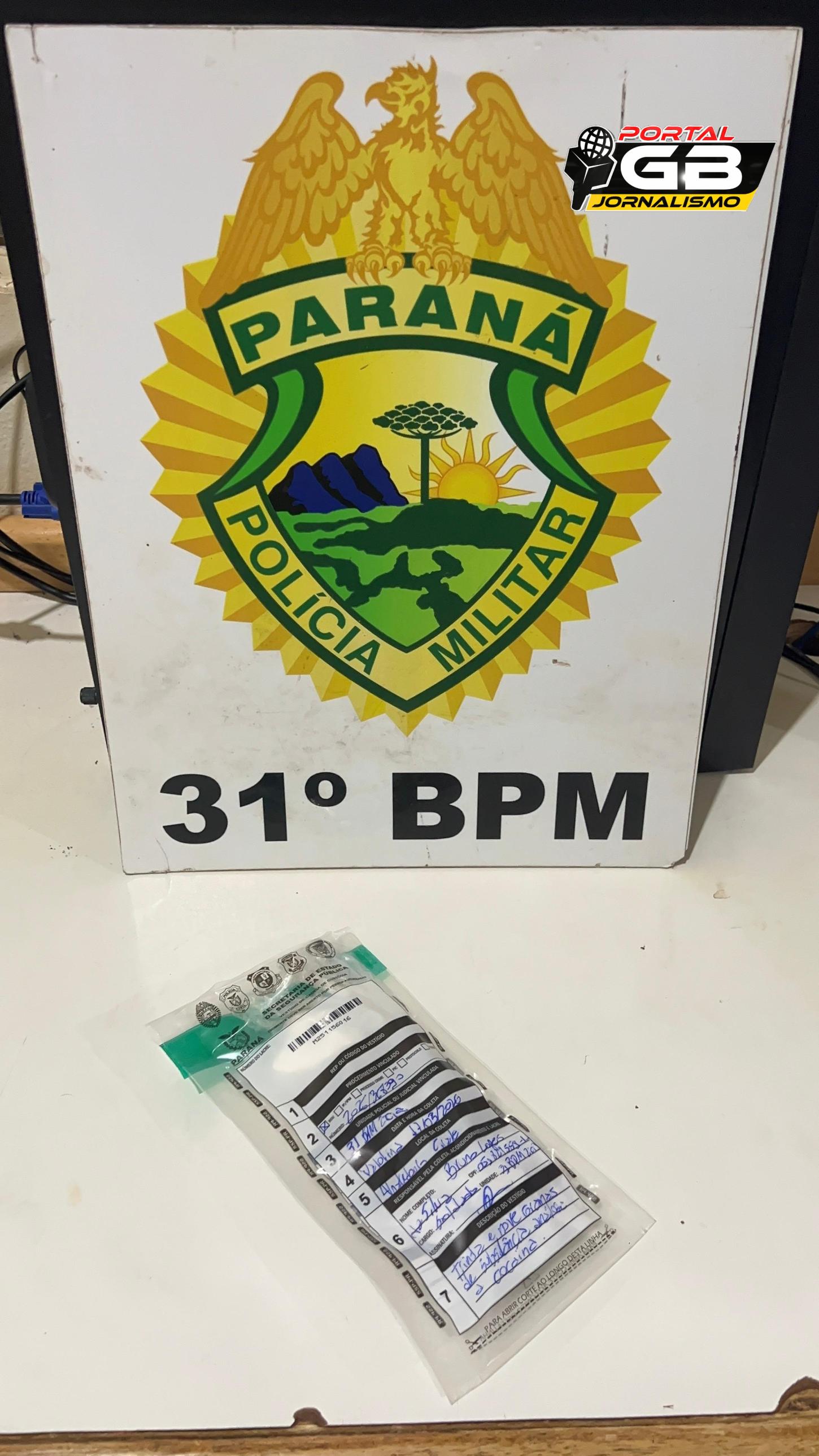 Em Palotina rapaz é preso portando porções de cocaína