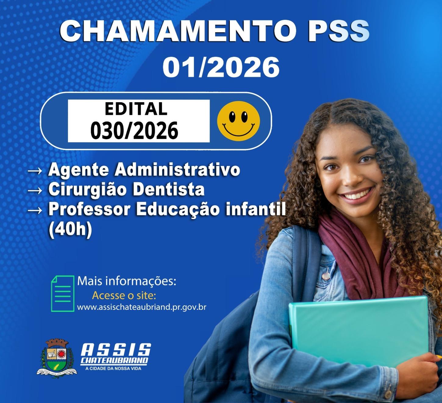 Município de Assis Chateaubriand convoca candidatos para PSS
