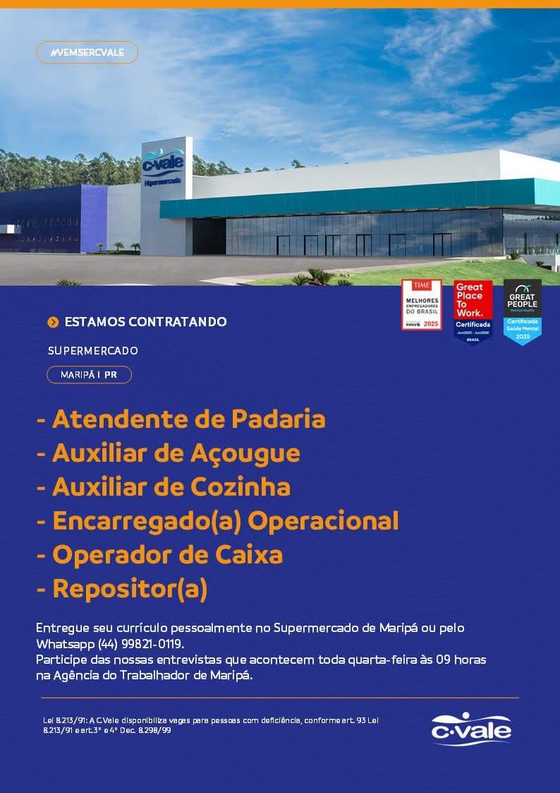 Na cidade de Maripá tem entrevistas para emprego