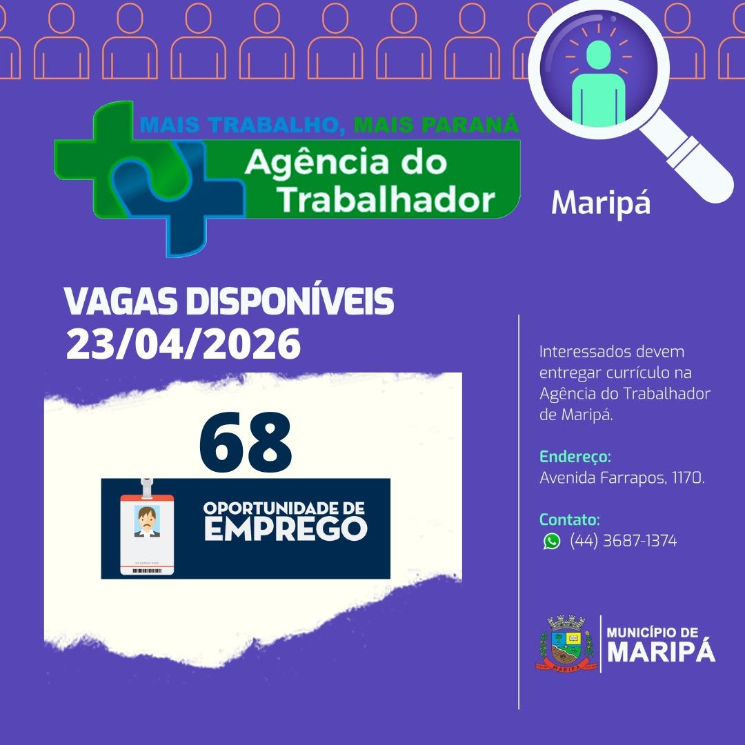 Maripá: Muitas vagas de emprego no SINE
